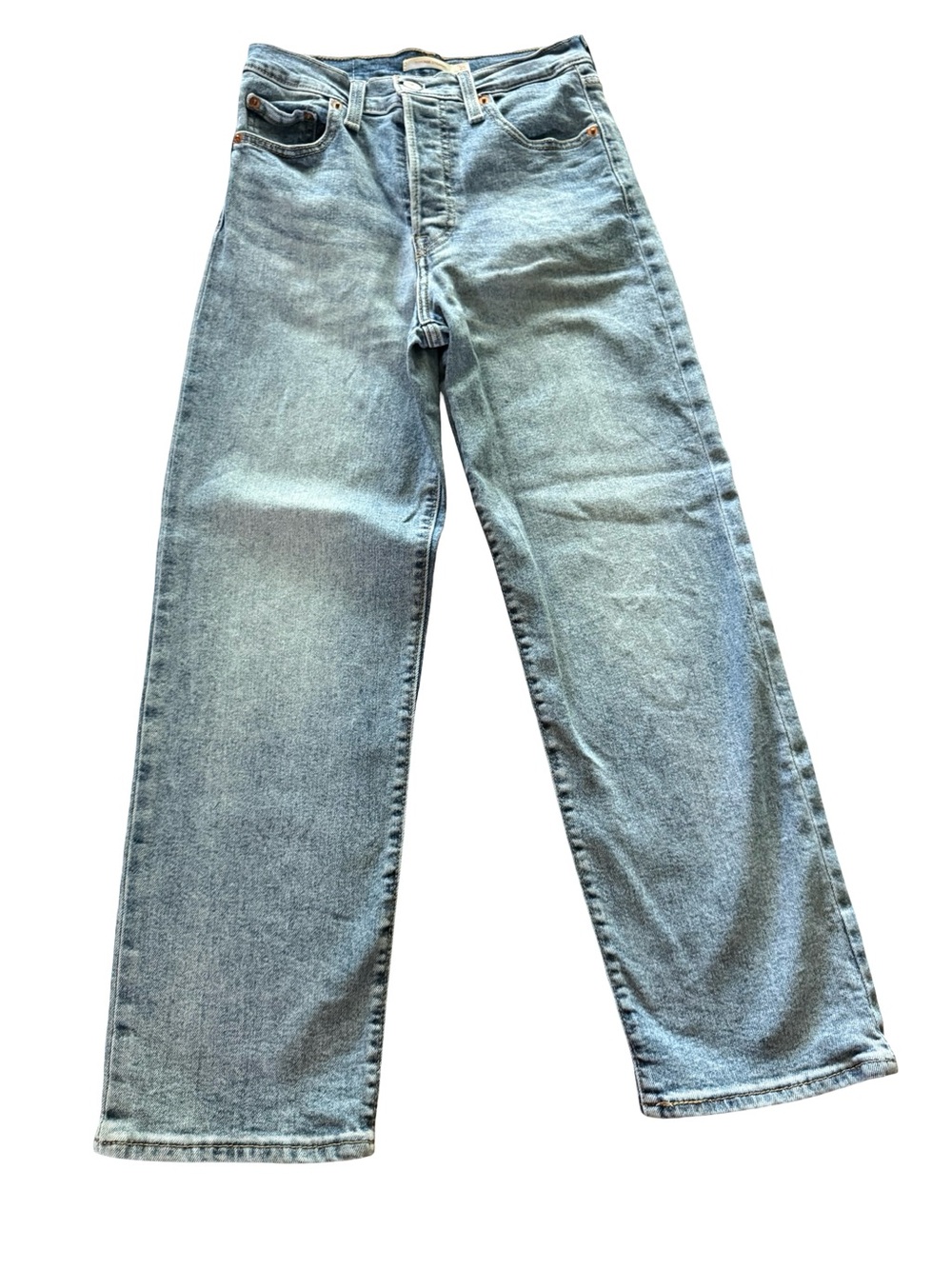 Levi’s Ribcage Straight Ankle Jeans Size 25 Light Wash High Rise